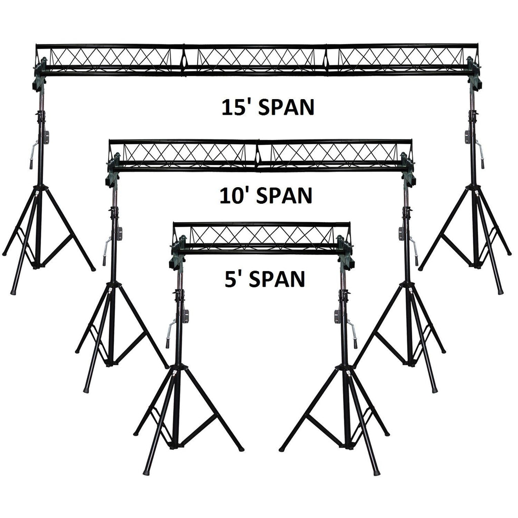 15' Wide Crank Triangular Trussing Mobile DJ Lighting Truss System Triangle
