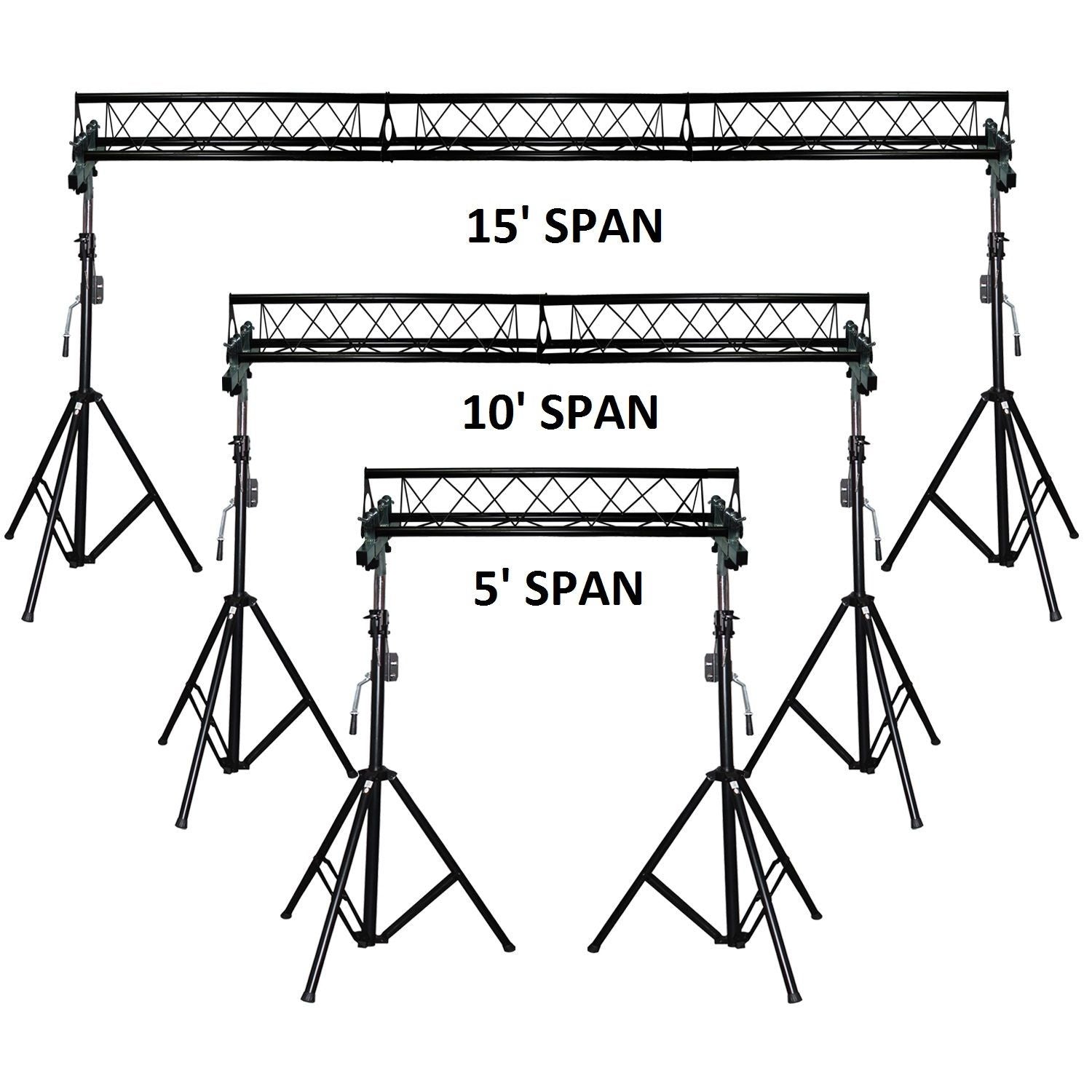 15' Wide Crank Triangular Trussing Mobile DJ Lighting Truss System Triangle