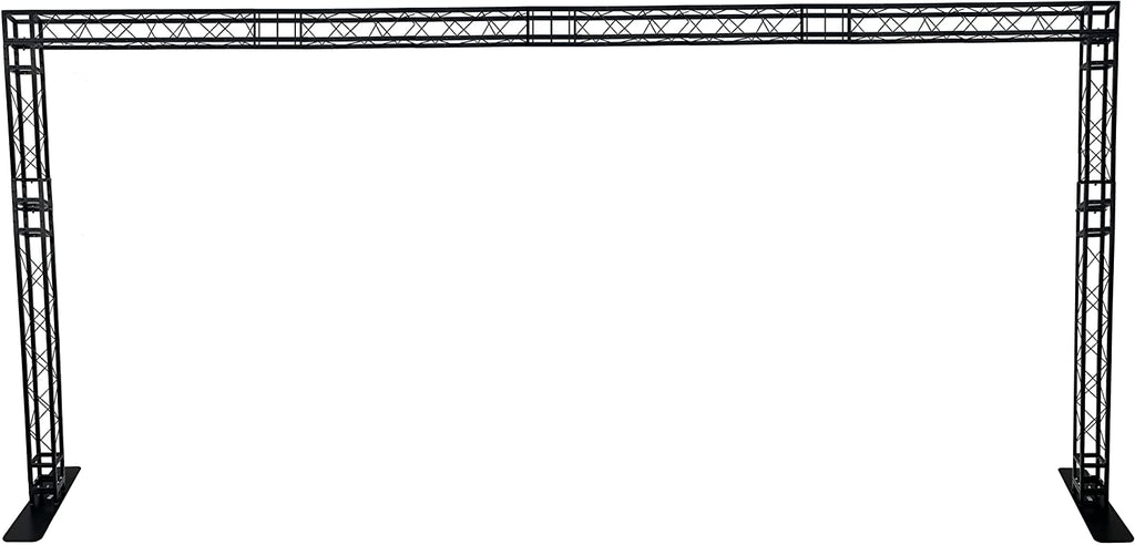 Black Square Metal Arch Truss 26 Ft. Width 10.8 ft. Height Portable DJ Lighting System Mobile Simple Bolt Connections