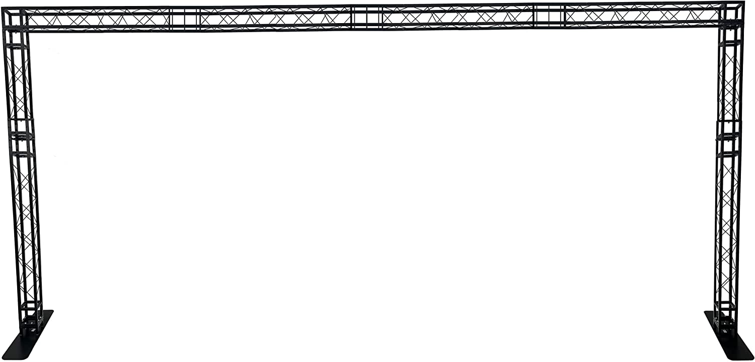 Black Square Metal Arch Truss 26 Ft. Width 10.8 ft. Height Portable DJ Lighting System Mobile Simple Bolt Connections