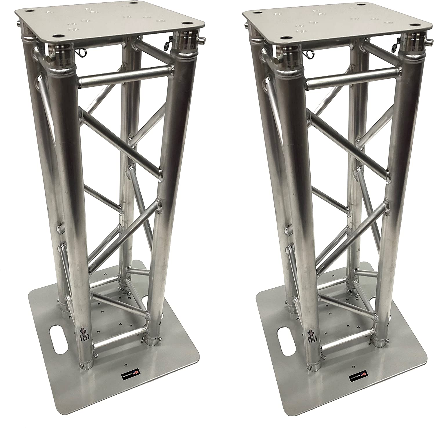(2)DJ Lighting Aluminum Truss Light Weight Dual 3.28 ft Totem System Moving Head. 290mm.x290mm. Type Trussing! 2" Diameter Tubing! 12"x12" Fitment!