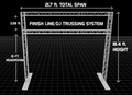 21.7 ft Span Square Aluminum Truss Goal Post System Lights Marathon Finish Line