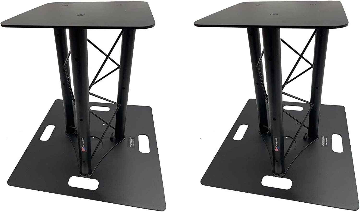 (2) DJ Lighting 1.64 ft 0.5M Black Bolted Triangle Truss Light Dual Totem System