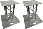 Two (2) 2 DJ Lighting 1.64 ft 0.5M Bolted Aluminum 8"x8" Truss Light Weight Dual Totem System
