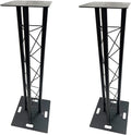 (2) DJ Lighting 4.92 ft 1.5M Black Bolted Triangle Truss Light Dual Totem System