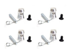Set of Four Half Couplers With Pins And Clips for Square Aluminum Truss Sections