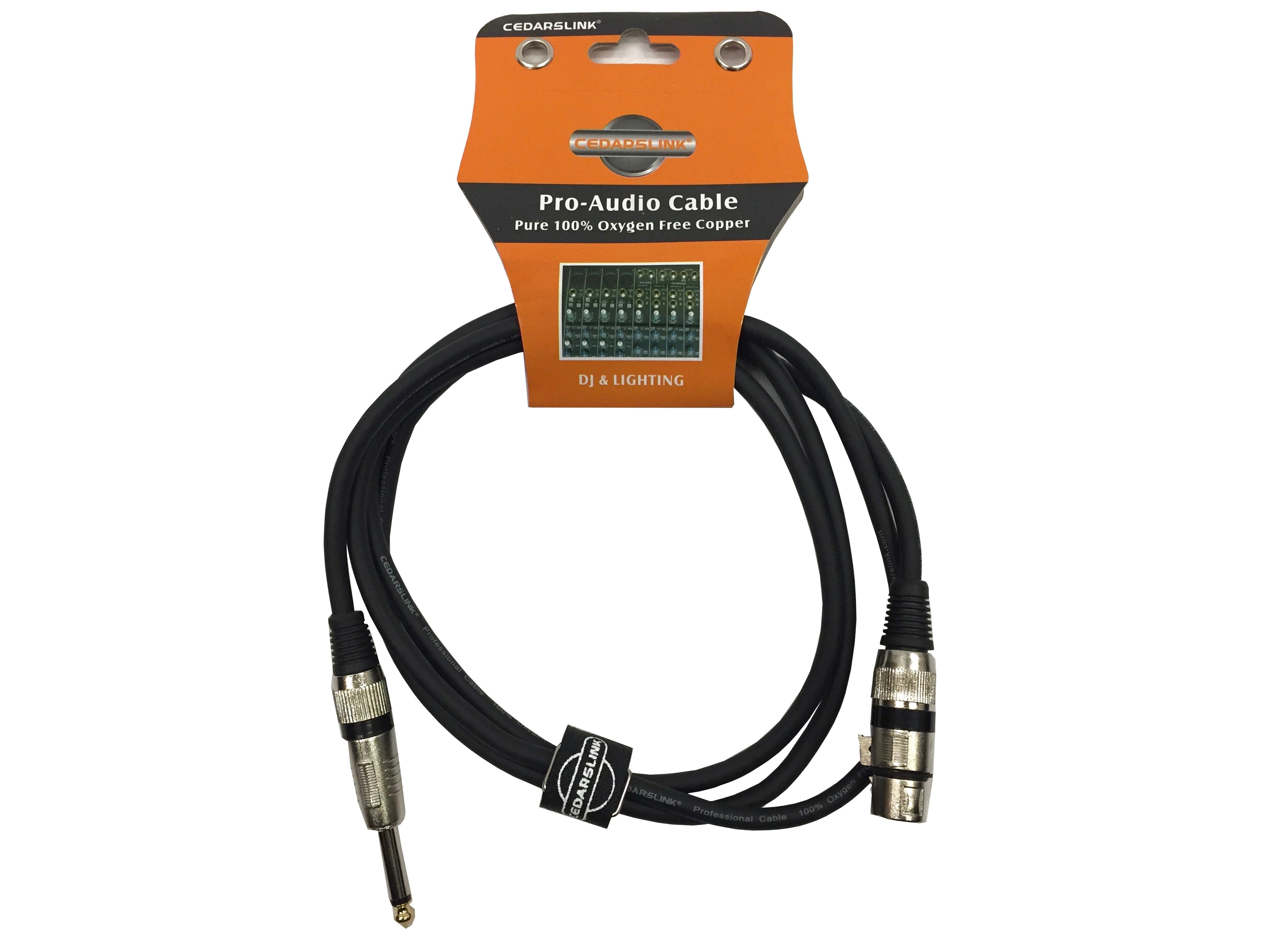 LK-MONO-FX6 Premium XLR Female-1/4" 100% Copper Cable 3-Pin Shielded