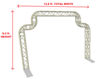 Complete Square Aluminum Truss Goal Post Lighting System DJ Lights Speakers