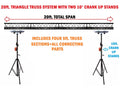 Two 10' Crank Up Stands+Four 5ft. Metal Bolt Connection Triangle Truss Segments