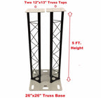 5 FT Dual Triangle Stage/Club DJ Lighting Truss Tower Totem System Single Base