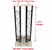5 FT Dual Triangle Stage/Club DJ Lighting Truss Tower Totem System Single Base