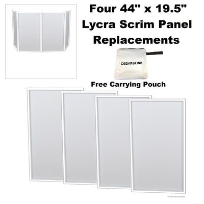 DJ Event Facade DJ Booth White Replacement Scrims 4-Pack Lycra Panels