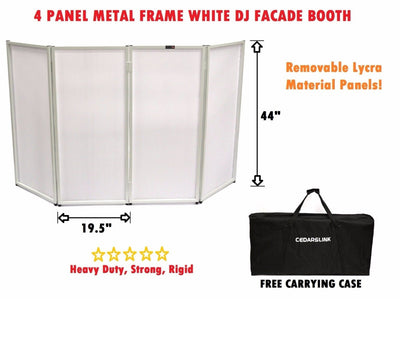 BEAST-4W DJ Event Facade White Scrim Metal Frame Booth + Travel Bag Case
