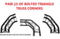 Pair (2) Two Black Metal Corners For Bolted Triangle Trusses DJ Lighting Arch