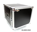 2L10UC-D18 Ten U Two Lid Flight Case With Locking Casters