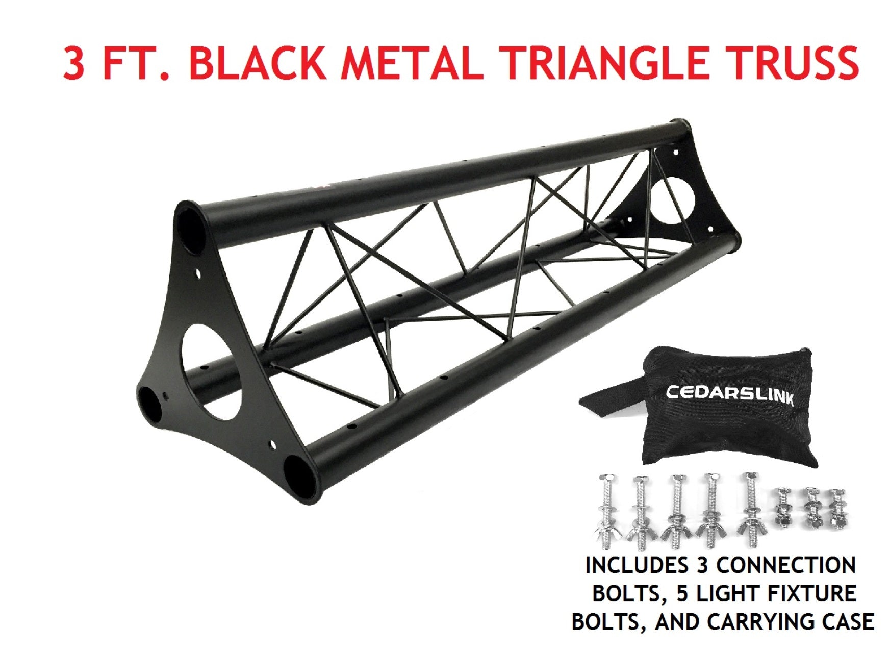 LK-L3FA 3.28' (1M) Wide Triangular Trussing Mobile DJ Lighting Bolt Truss System Truss