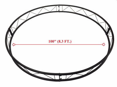 100" Diameter Linear Truss 1.5" Pipe 4 Sections Circle 8.33Ft Trussing 10" Width