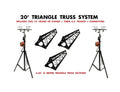 Two 14' Crank Up Stands+Three 6.56ft 2 meter Metal Bolt Triangle Truss Segments