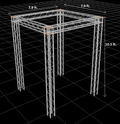 7.9 ft W x 7.9 ft L x 10.5 ft H Aluminum Outdoor Seating Trussing Structure
