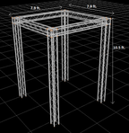 7.9 ft W x 7.9 ft L x 10.5 ft H Aluminum Outdoor Seating Trussing Structure