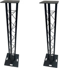 (2) DJ Lighting 6.56 ft 2M Black Bolted Triangle Truss Light Dual Totem System