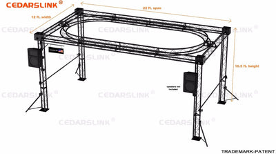 Trade Show Booth, Trusses DJ Stage 22' X 12' X 10' Metal Truss Triangle Trusses