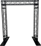 Black Square Metal Arch Truss 8 Ft. Width 7 ft. Height Portable DJ Lighting System Mobile Simple Bolt Connections
