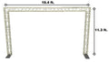 Complete 19ft Square Aluminum Truss Goal Post Lighting System DJ Lights Speakers