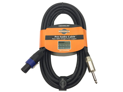 LK-MONO-SP 25FT Premium 1/4"-Speakon 100% Copper Cable Shielded