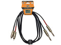 LK-1/4TS to RCAm 6FT Premium Metal Dual 1/4"-Dual RCA 100% Copper Cable Shielded