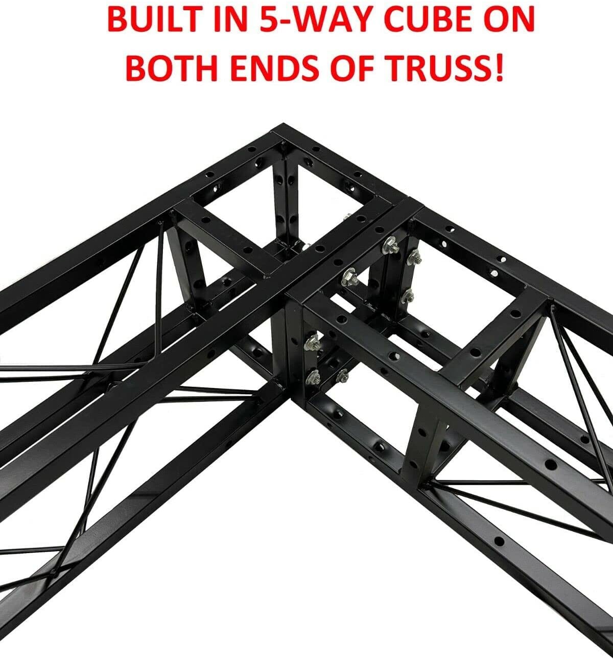 SQUARE BLACK BOX TRUSS GOAL POST ARCH KIT 19.7FT Width Mobile Portable DJ Lighting System Metal Arch