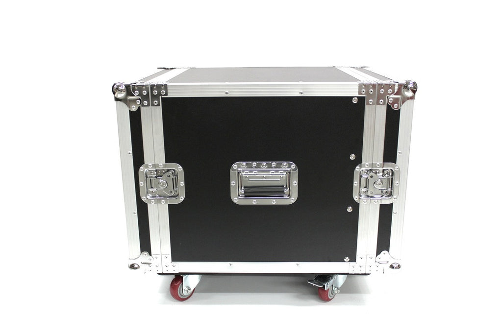 2L10UC-D18 Ten U Two Lid Flight Case With Locking Casters