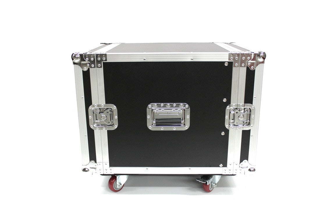 2L10UC-D18 Ten U Two Lid Flight Case With Locking Casters