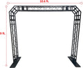 BLACK TRUSS ARCH KIT 10.6 FT Wide 9 FT High Mobile Portable DJ Lighting System
