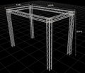 7.9 ft W x 14.5 ft L x 10.5 ft H Aluminum Outdoor Seating Trussing Structure