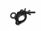 Black DJ Pro-Clamp 2 inch Heavy-Duty 360 Wrap Around Aluminum Clamp Eye Hook