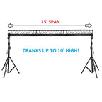 15' Wide Crank Triangular Trussing Mobile DJ Lighting Truss System Triangle