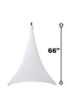 2 White Triple Sided Cloth Tripod Speaker Stand Stretch Covers DJ Scrims + Bags