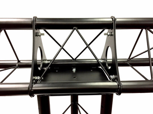 3 Way Triangle Truss T Adapter Black Metal DJ Lighting PA Trussing Bolted System