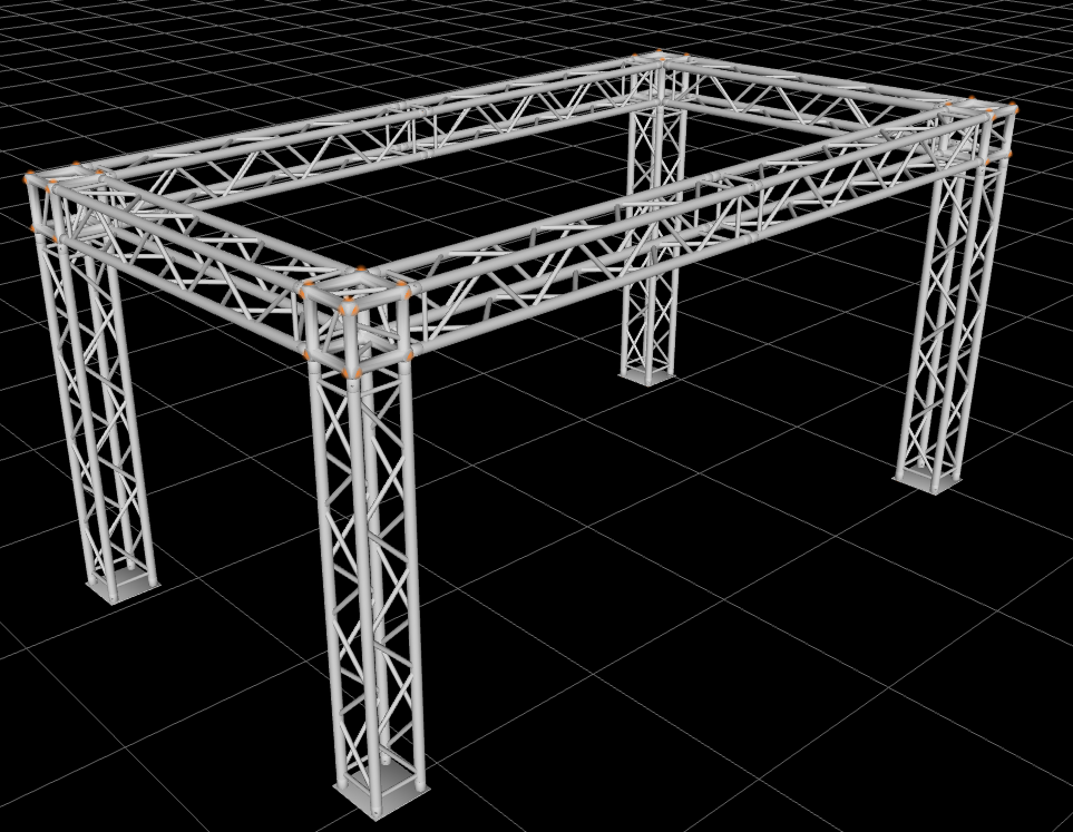 15.12ft x 8.5ft x 7.5ft Exhibition Module Tradeshow Square Booth Truss Display System Package