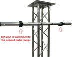 6.56 FT Aluminum Plasma TV Mount Stand Stage DJ Lighting Truss Totem 8"x8" Truss Jumbo 26"x26" Ultra Sturdy Base Plate! Perfect TV Mount
