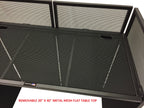 BEAST-7 DJ Event Facade White/Black Scrim Metal Frame Booth + 20" x 40" Flat Table Top