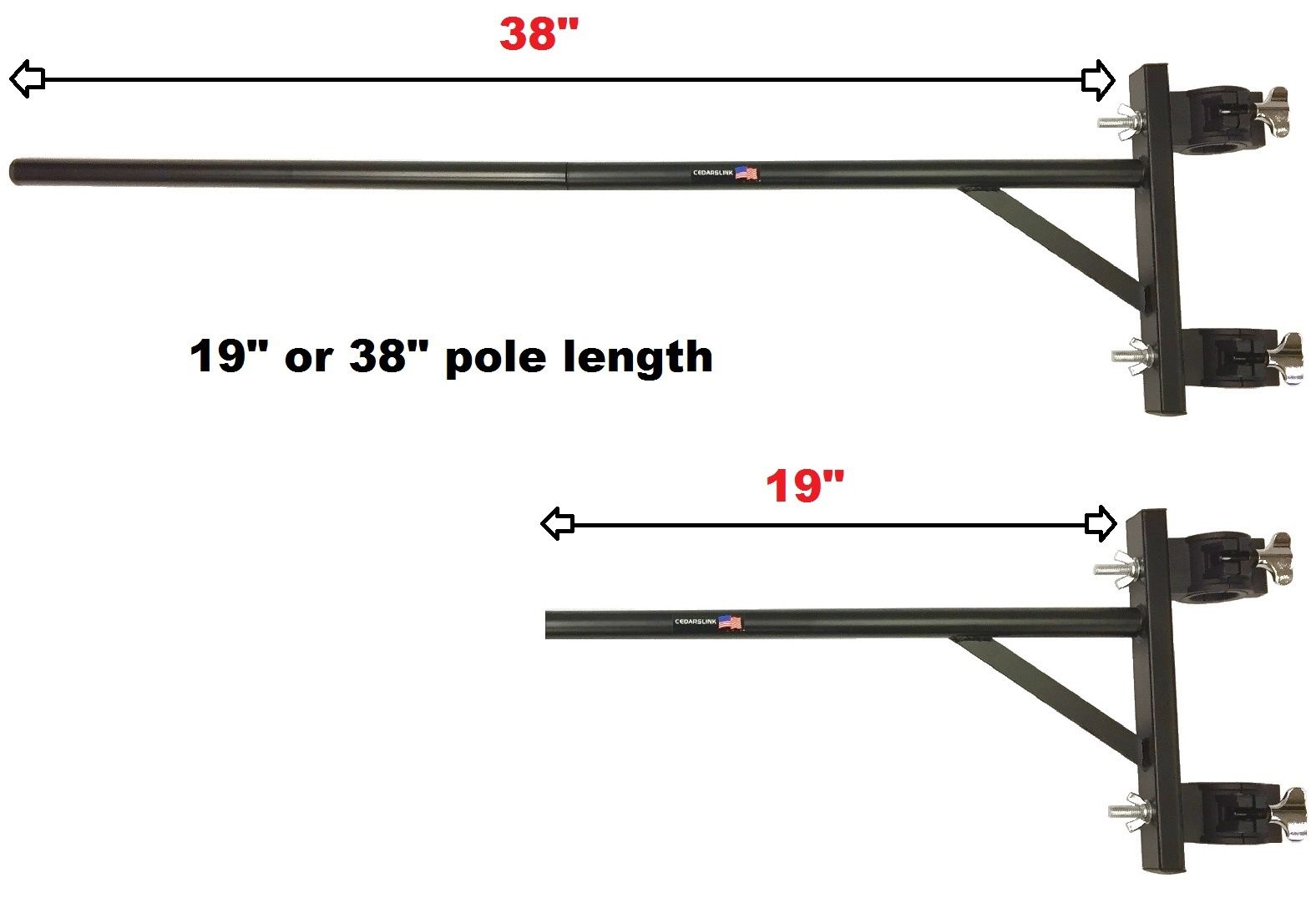 LK-FLAG Trussing Truss Flag Banner Mounting System 1.5" or 2" Pipe For DJ Light Stands