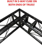 BLACK TRUSS ARCH KIT 19.7 FT Width Mobile Portable DJ Lighting System Metal Arch