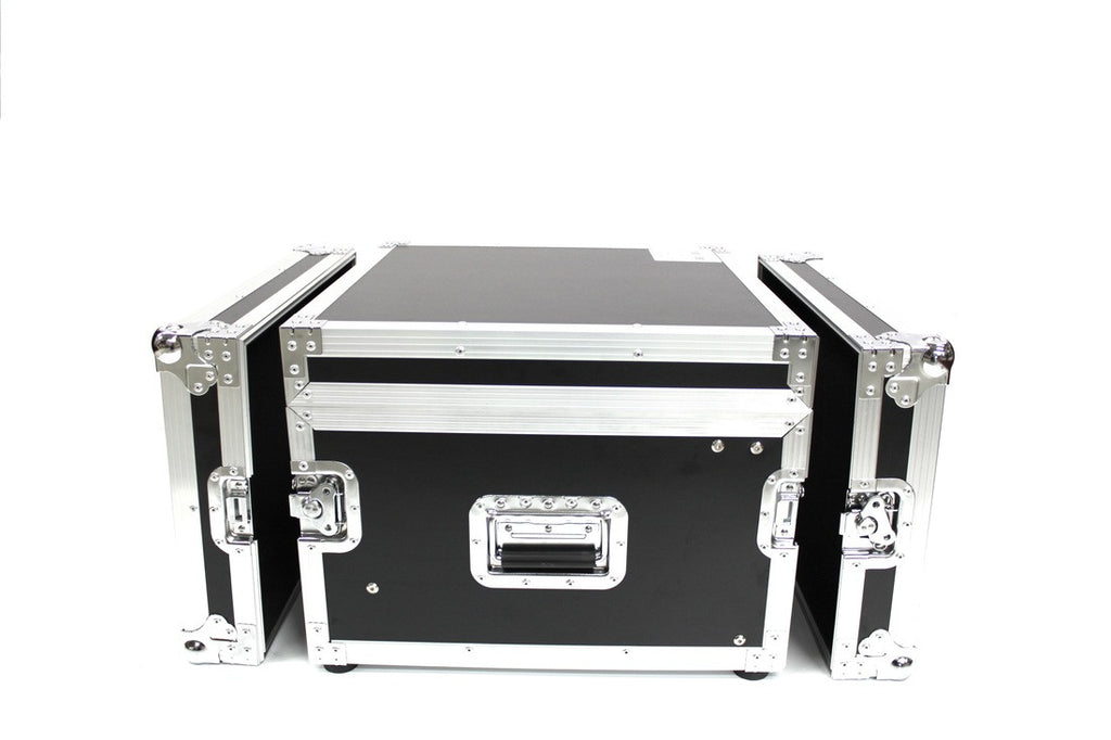 3LTM6U-D18 Six U Three Lid Flight Case With Adjustable Top Rails