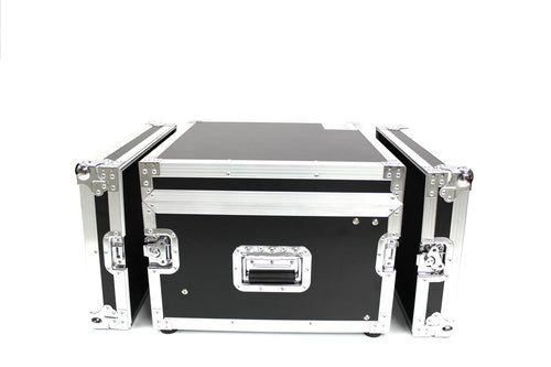 3LTM6U-D18 Six U Three Lid Flight Case With Adjustable Top Rails