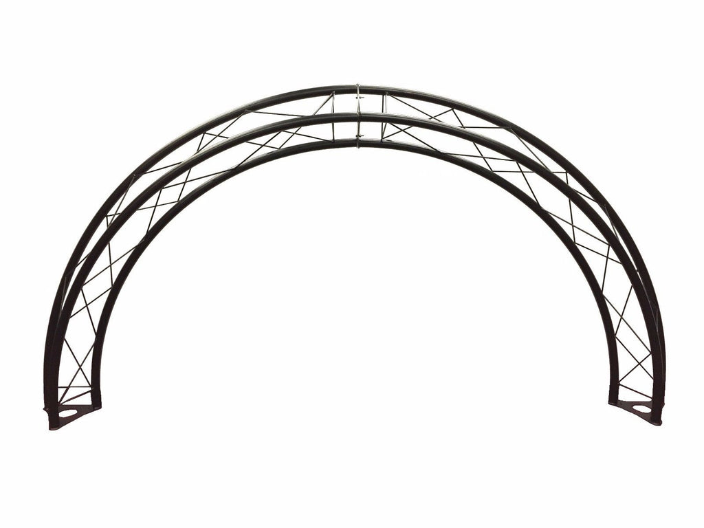 Black Truss Arch Kit Rounded 9.7 ft. Height Mobile Portable DJ Lighting System Metal Bolts