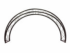 Black Truss Arch Kit Rounded 9.7 ft. Height Mobile Portable DJ Lighting System Metal Bolts