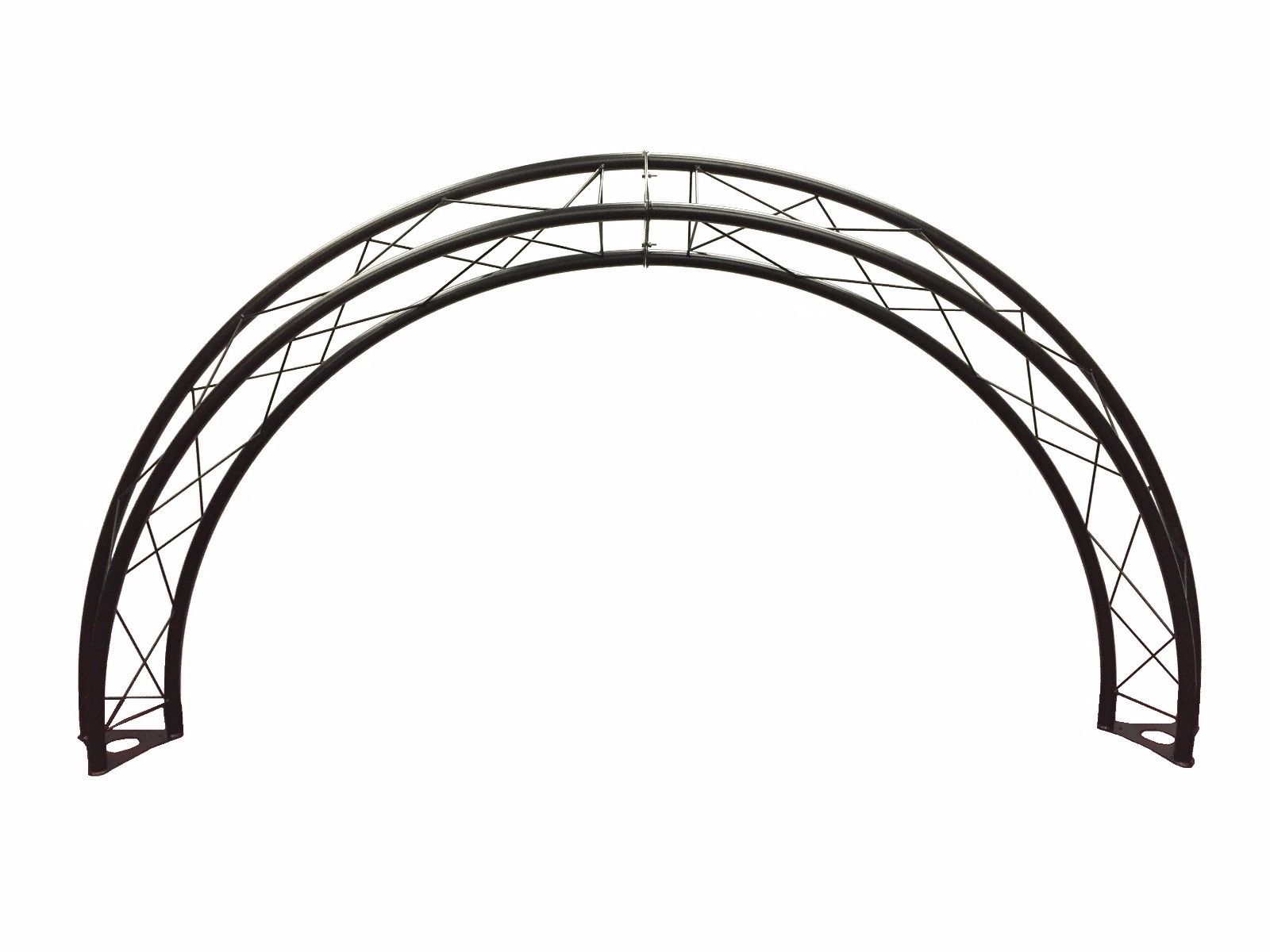 Black Truss Arch Kit Rounded 9.7 ft. Height Mobile Portable DJ Lighting System Metal Bolts