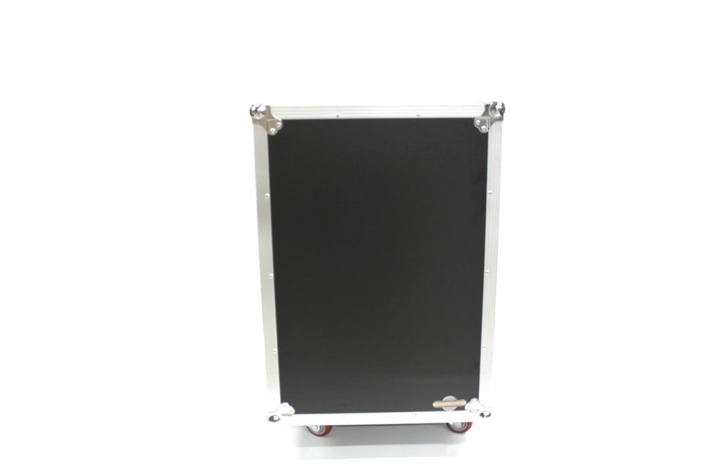 2L16UC-D18 Sixteen U Two Lid Flight Case With Locking Casters